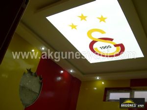 Galatasaray Logo Baskılı Germe Tavan 