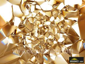 Gold- Kristal-3D-Üç-Boyutlu-Duvar Kağıdı
