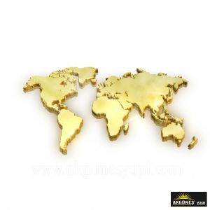 Gold-Dünya-Haritası-3D-Üç-Boyutlu-Duvar Kağıdı