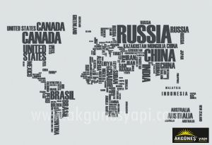 Ülkeler-Arası-Hiyerarşi-Dünya-Haritası-3D-Üç-Boyutlu-Duvar Kağıdı