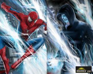 Spiderman-ve-Amazing-3D-Üç-Boyutlu-Duvar Kağıdı