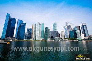 Asya-Singapor-Gökdelenler-3D-Üç-Boyutlu-Duvar Kağıdı