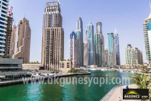 Dubai-Marina City-3D-Üç-Boyutlu-Duvar Kağıdı