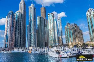 Dubai-Marina-Gökdelenler-Alttan Bakış-3D-Üç-Boyutlu-Duvar Kağıdı