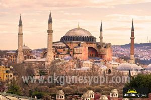 İstanbul-Ayasofya Camisi -3D-Üç-Boyutlu-Duvar Kağıdı